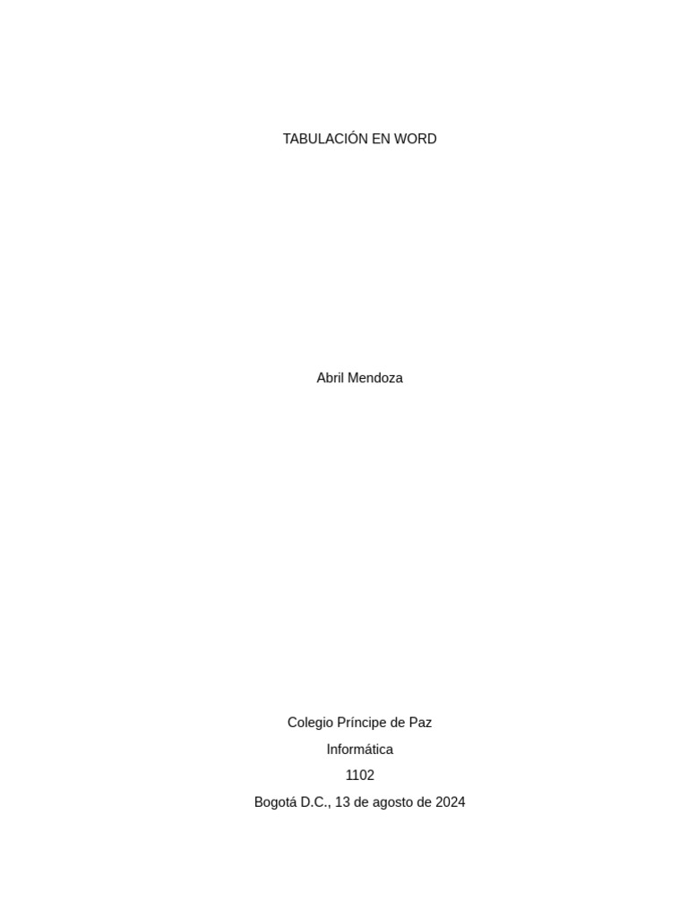 TABULACIÓN EN WORD Axl | PDF