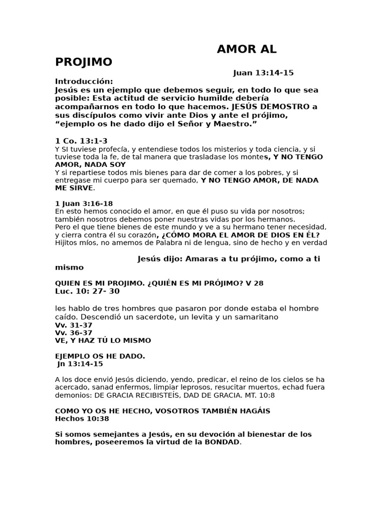 Amor Al Projimo | PDF