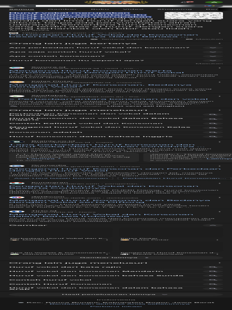 Perbedaan Konsonan Dan Vokal - Penelusuran Google | PDF