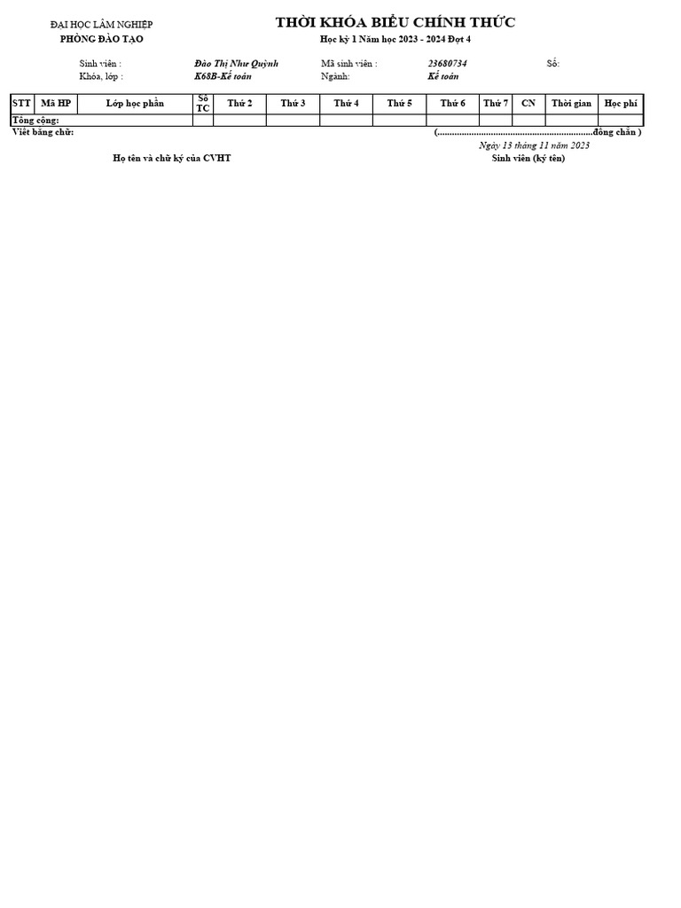 Student timetable 3 pdf