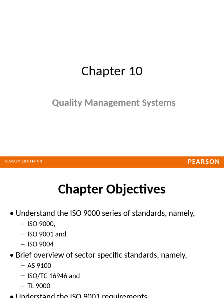 Chapter - 10 QMS March14 | PDF