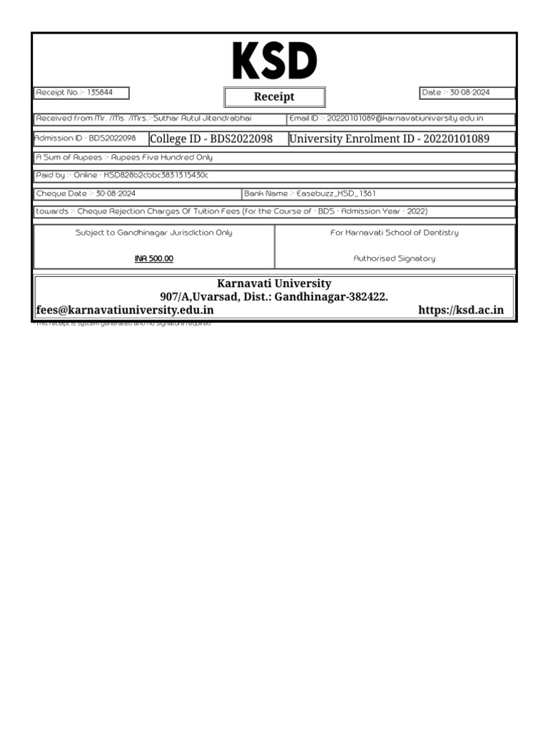 KU Fees Management System | PDF