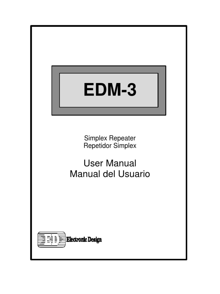 Manual de Usuario EDM-3 Repetidor Simplex | PDF | Correo electrónico ...
