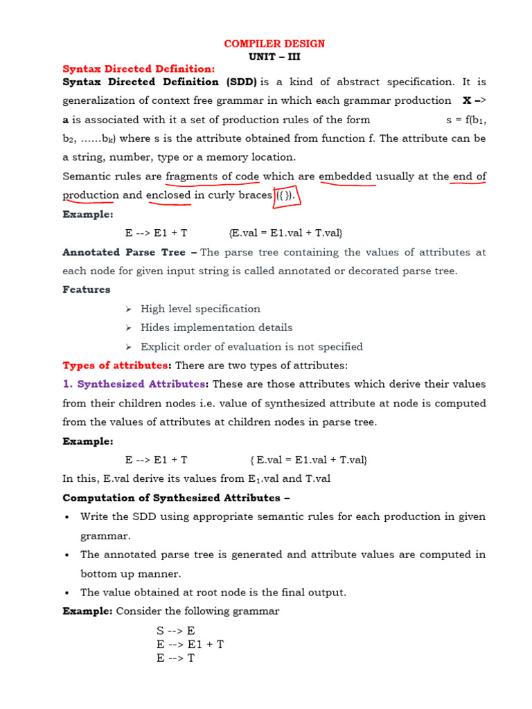 Annotated Parse Tree in Compiler Design | PDF | Data Type | Computers