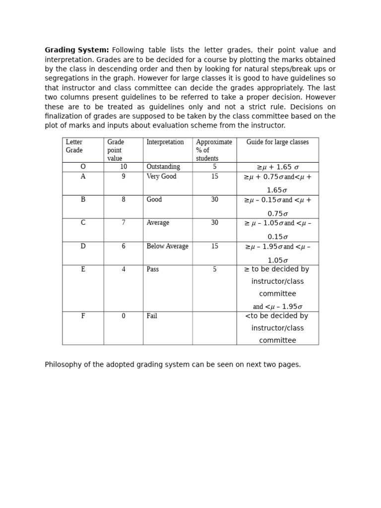 Grading System Senate April 2011 1 | PDF