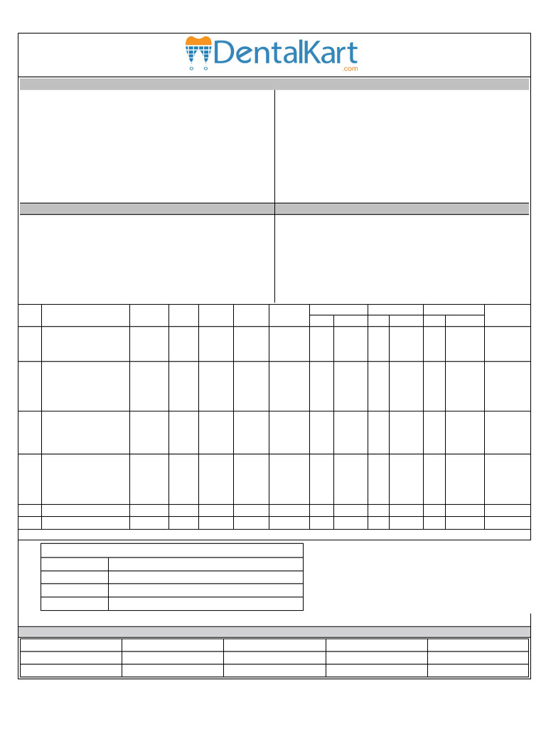 Tax Invoice for Dental Supplies | PDF | Invoice | Money