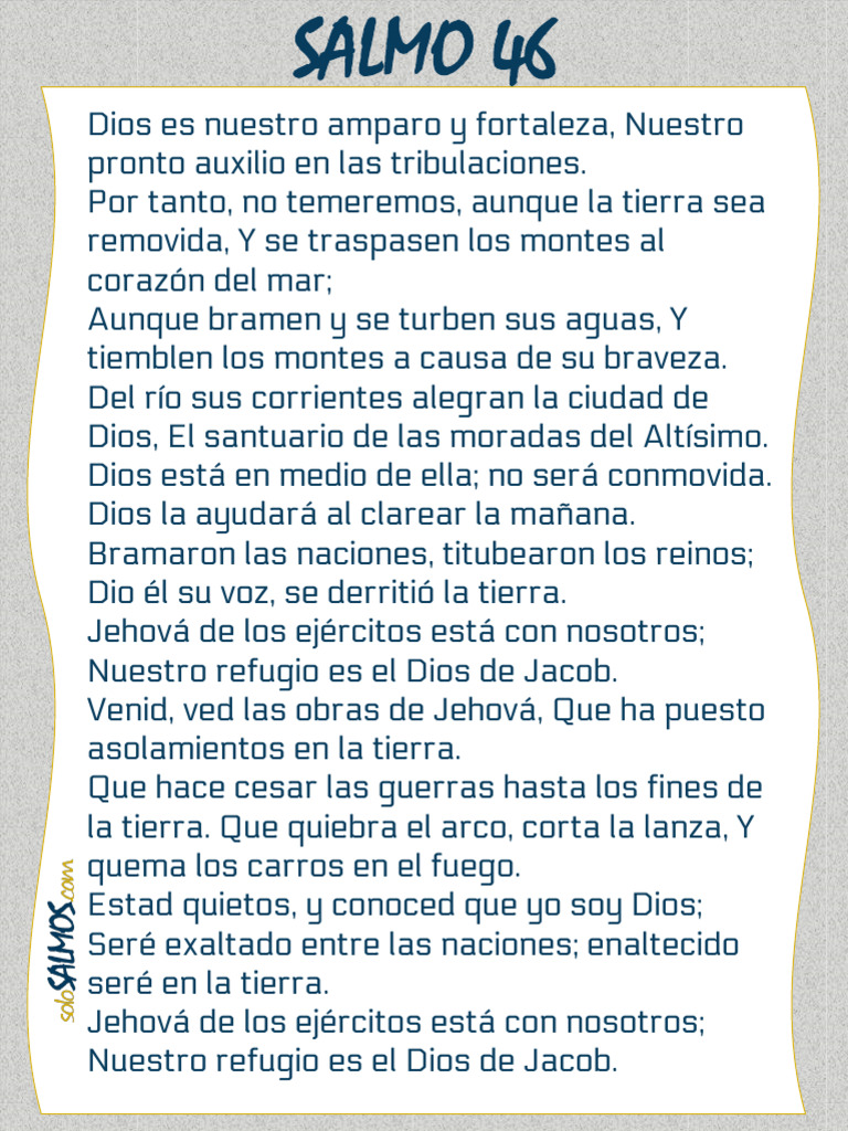 Salmo 46 Para Imprimir Pdf