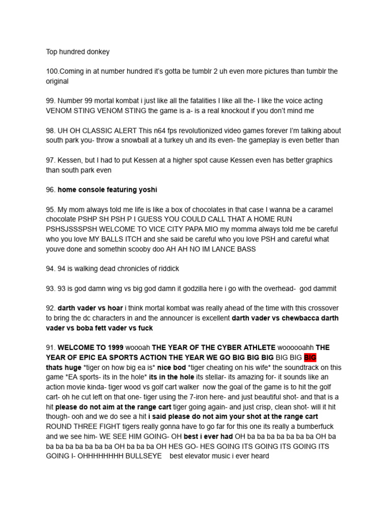 Transcription of VideoGameDunkey | PDF | Sports & Recreation | Games ...