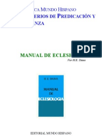 (2) MINISTERIOS DE PREDICACIÓN Y ENSEÑANZA MANUAL DE ECLESIOLOGÍA