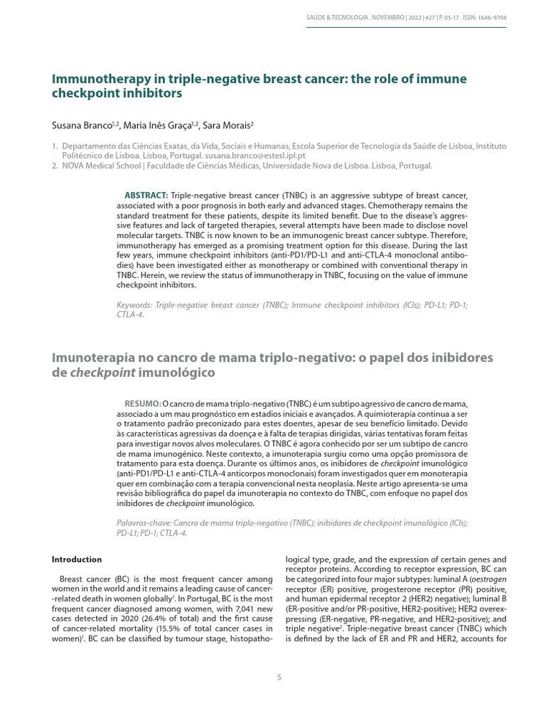 Immunotherapy in Triple-Negative Breast Cancer: The Role of Immune ...