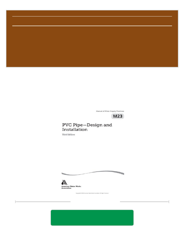 [Ebooks PDF] download M23 PVC Pipe Design and Installation 3rd Edition