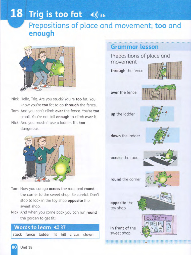 G2 Prepositions And Too Enough Pdf