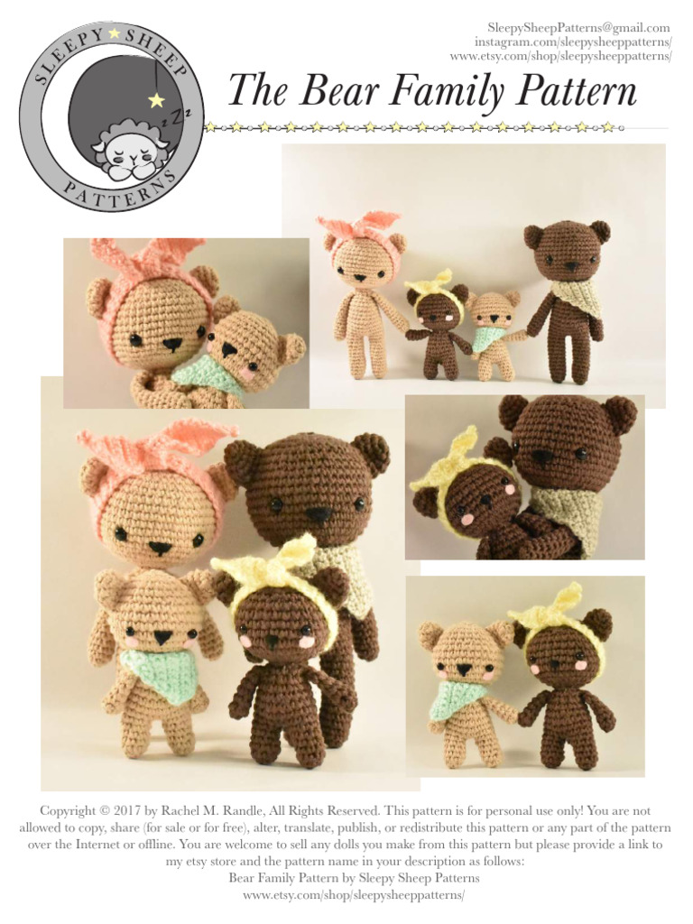 Bear Family Pattern | PDF