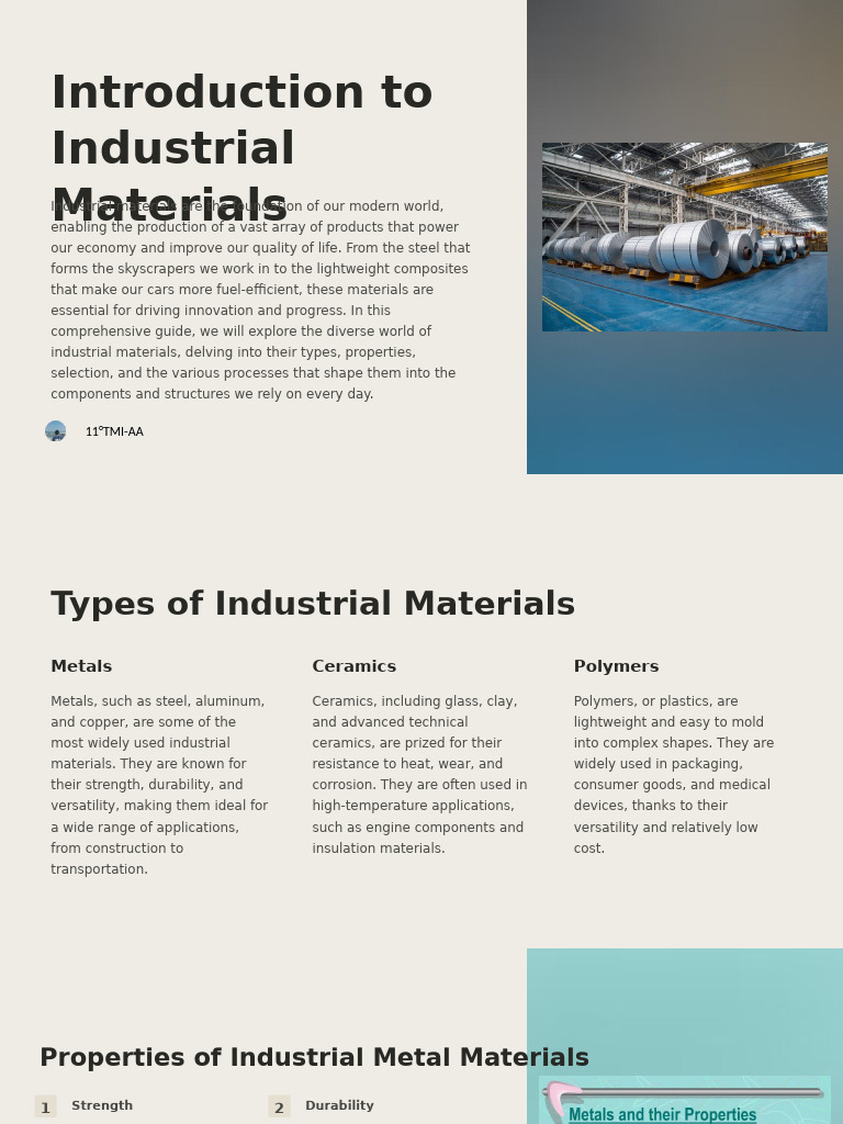 Introduction To Industrial Materials | PDF