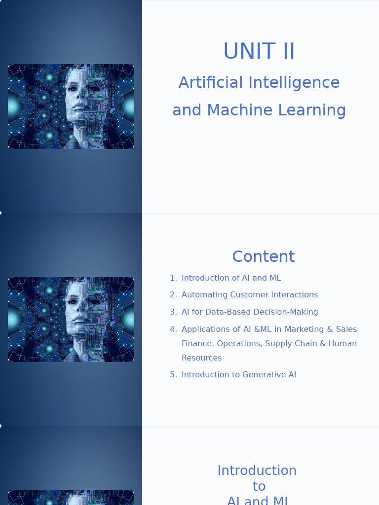 UNIT 2 - Artificial Intelligence and Machine Learning | PDF