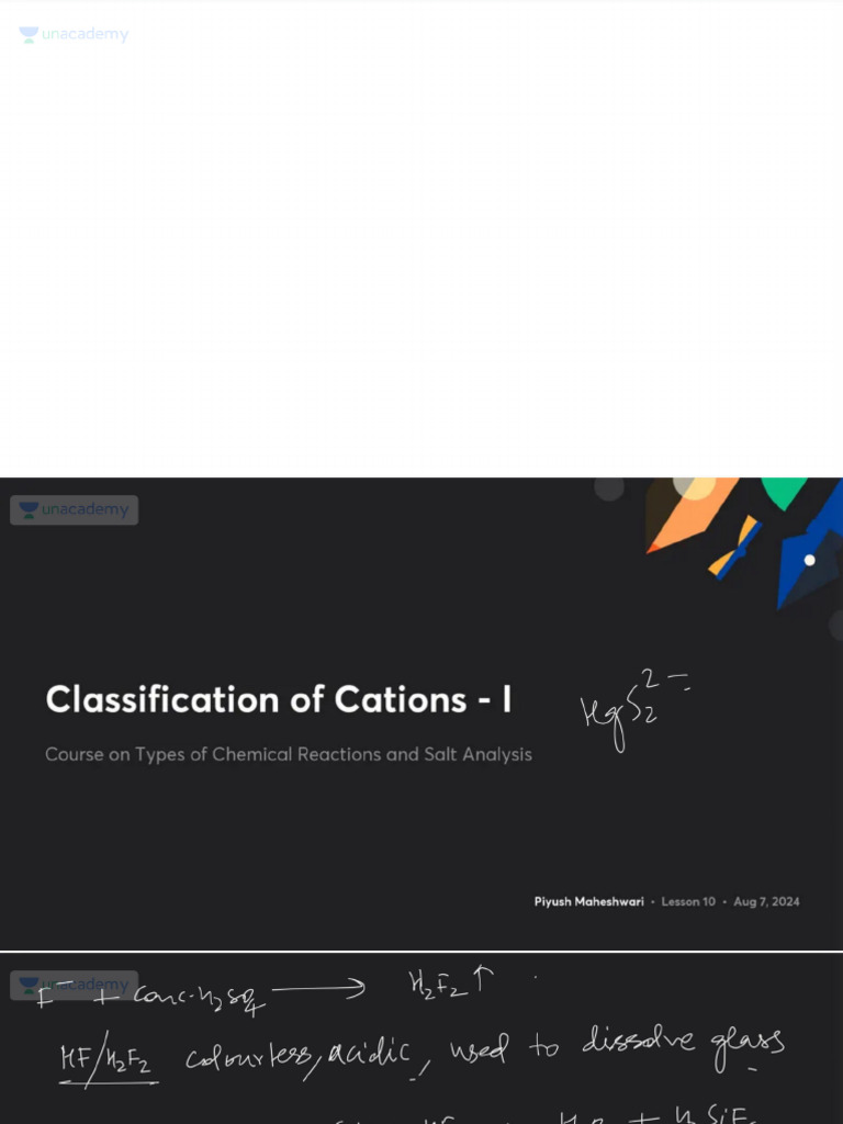 Classification of Cations I With Anno | PDF