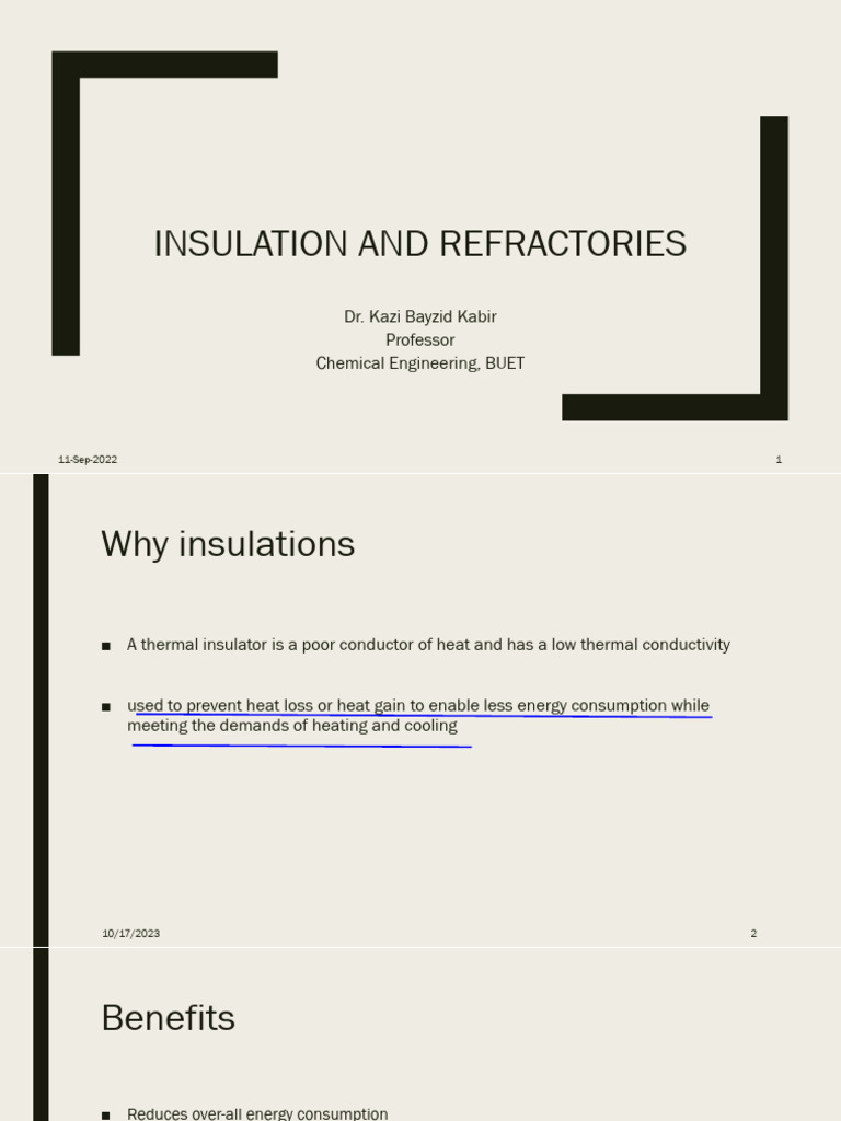 Insulation and Refractories Sep2023 | PDF