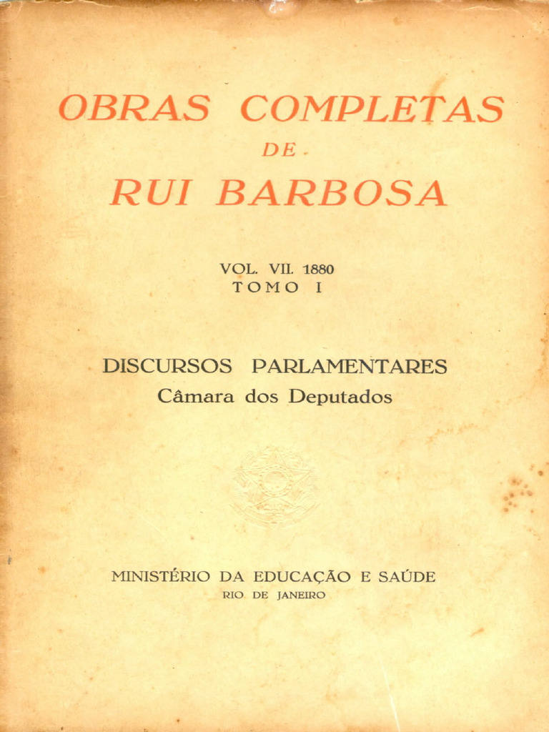 Rui Barbosa Vol7 Tomoi 1880 | PDF