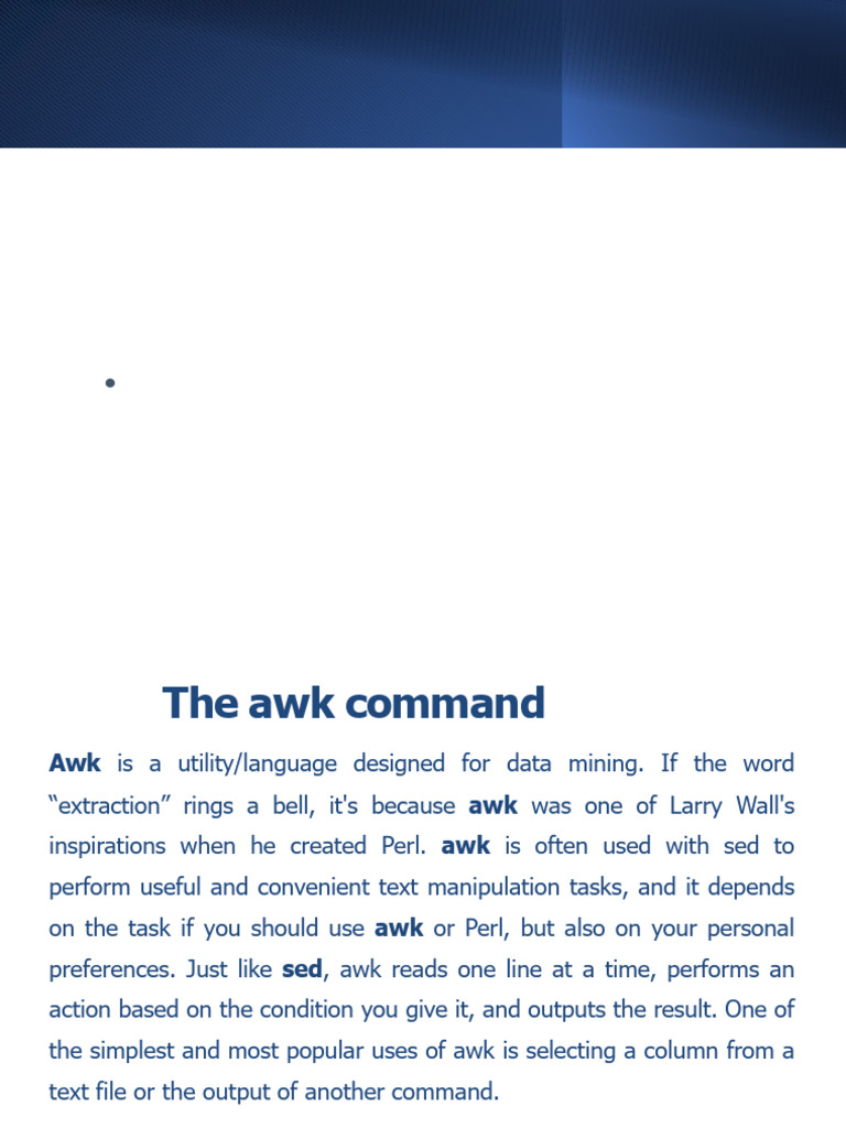 Awk Commands With Examples