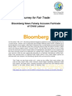 Bloomberg News Falsly Accuses Fairtrade of Child Labour