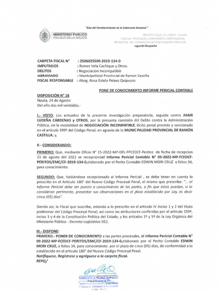 Disposición N°18 C.F 134-2019 | PDF