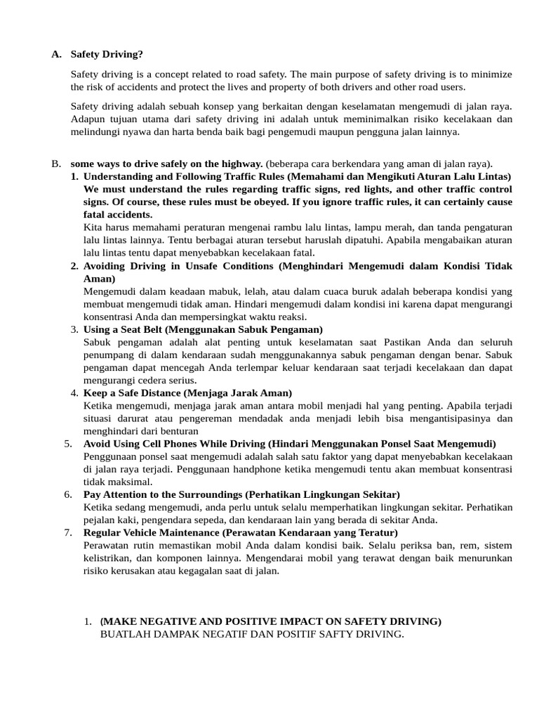 Materi Safety Driving Pdf