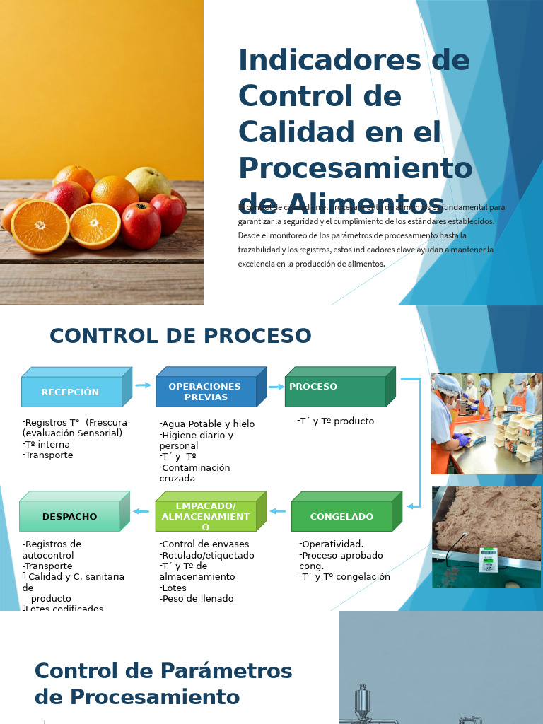 Indicadores De Control De Calidad En El Procesamiento De Alimentos Pdf