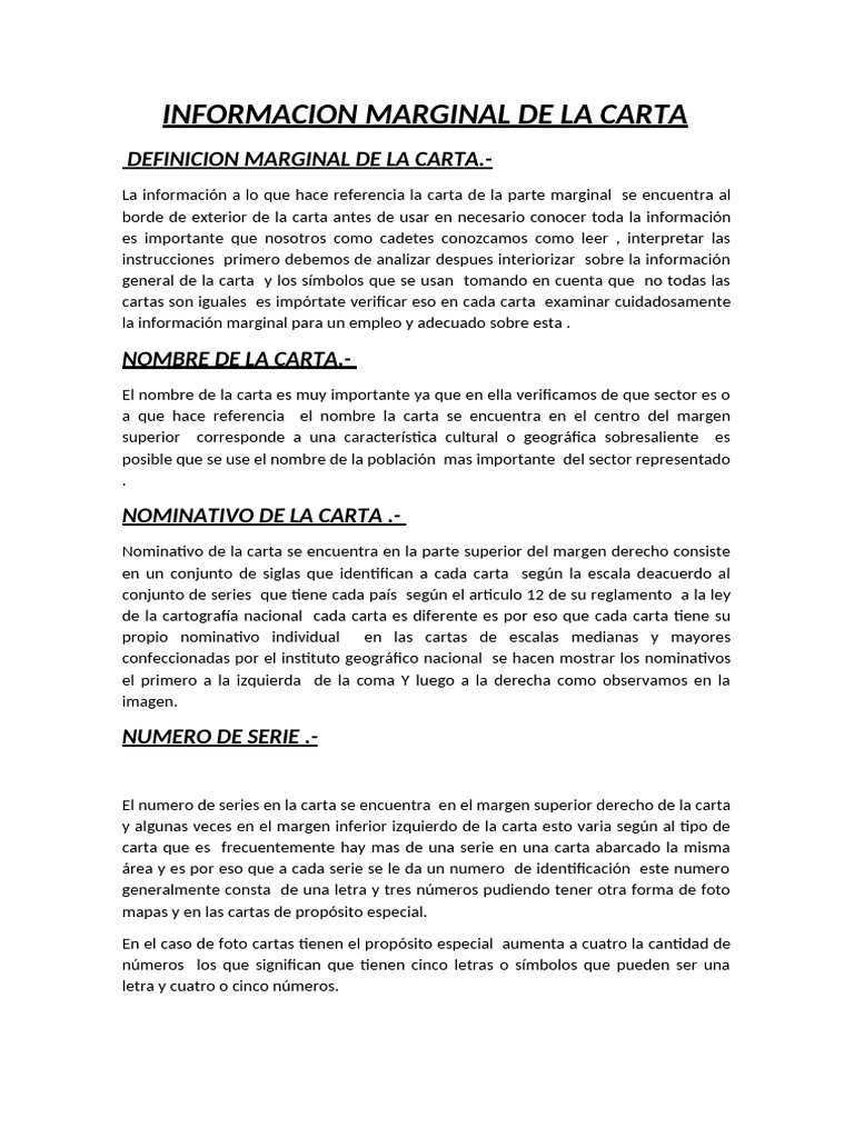 Informacion Marginal de La Carta | PDF