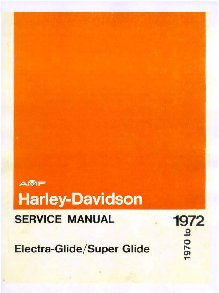 Harley-Davidson M Models サービスマニュアル 1972 FL ElectraGlide SuperGlide 1970 1972 Service Manual Harley