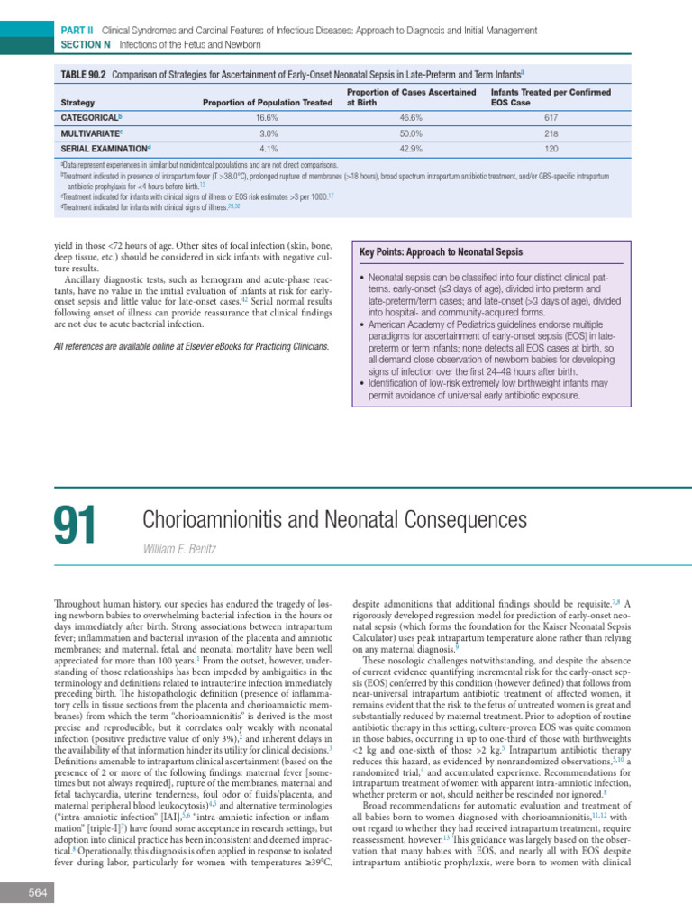 Chorioamnionitis and Neonatal Consequences | PDF | Human Pregnancy ...