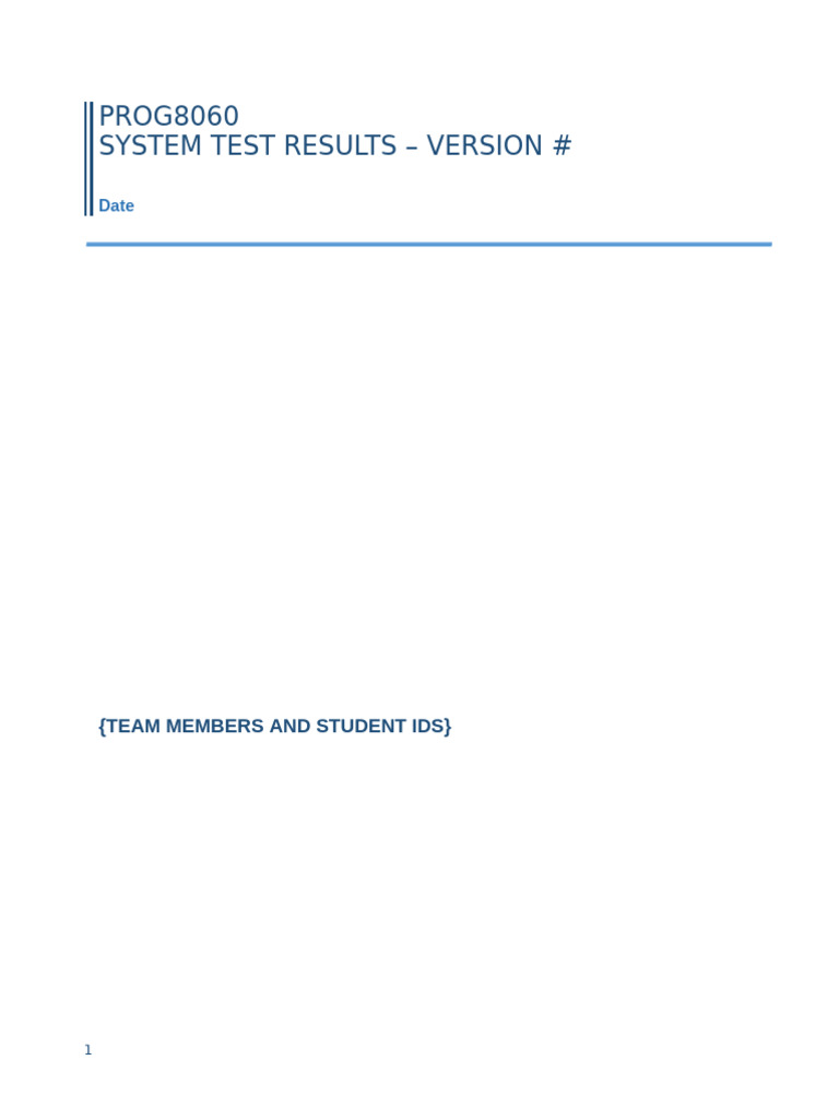 PROG8060 - System Test Results | PDF | Statistics | Computers