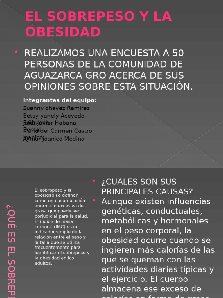 El Sobrepeso y La Obesidad 2 | PDF