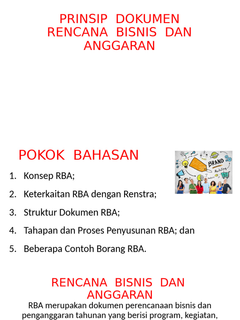 Panduan Penyusunan Dokumen RBA REVISI | PDF