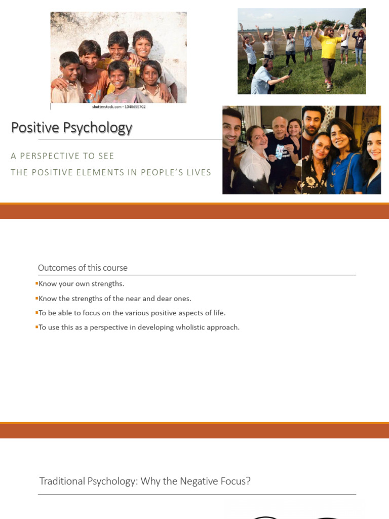 Positive Psych - Intro, Goals and Def | PDF