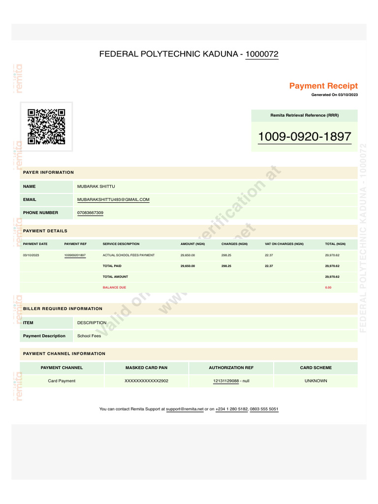 View Invoice/Receipt | PDF