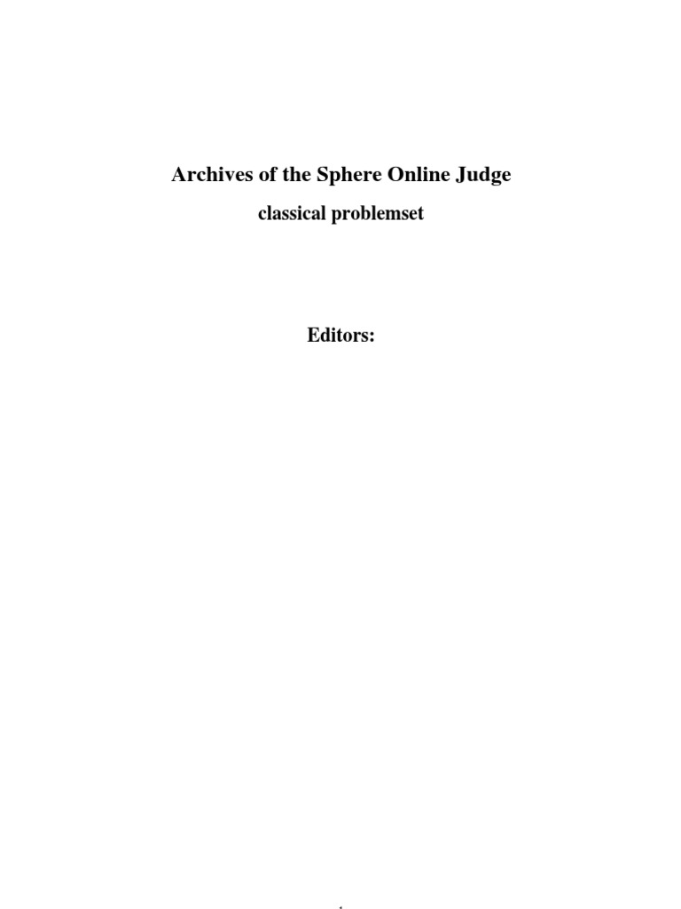 SPOJ Classical | PDF