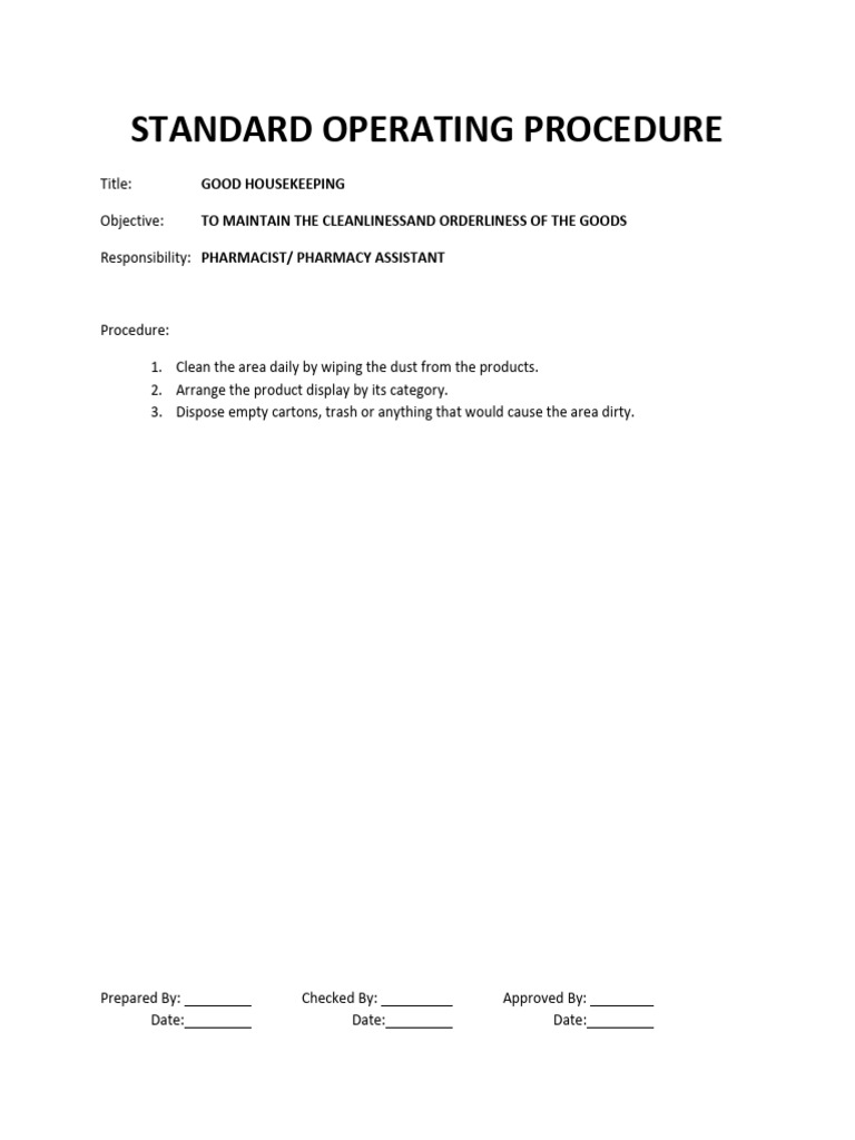 Standard Operating Procedure PDF