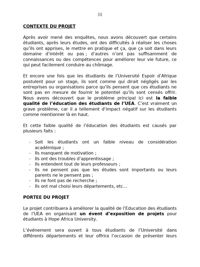 Contexte Du Projet | PDF