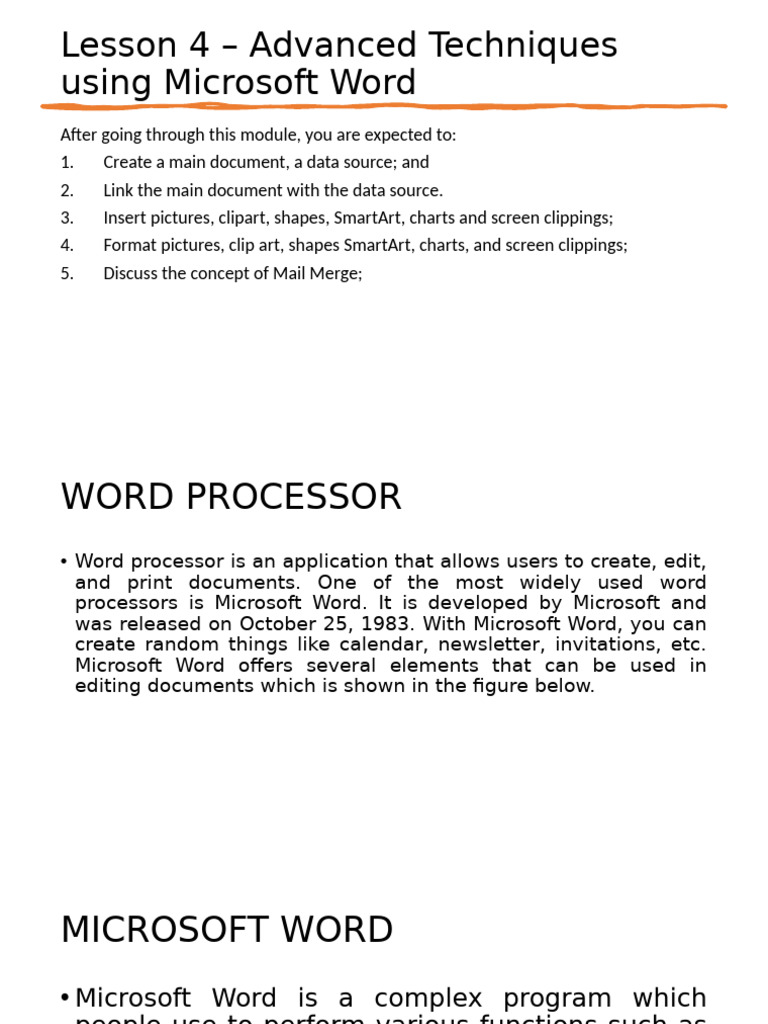 Example Of Using Microsoft Word