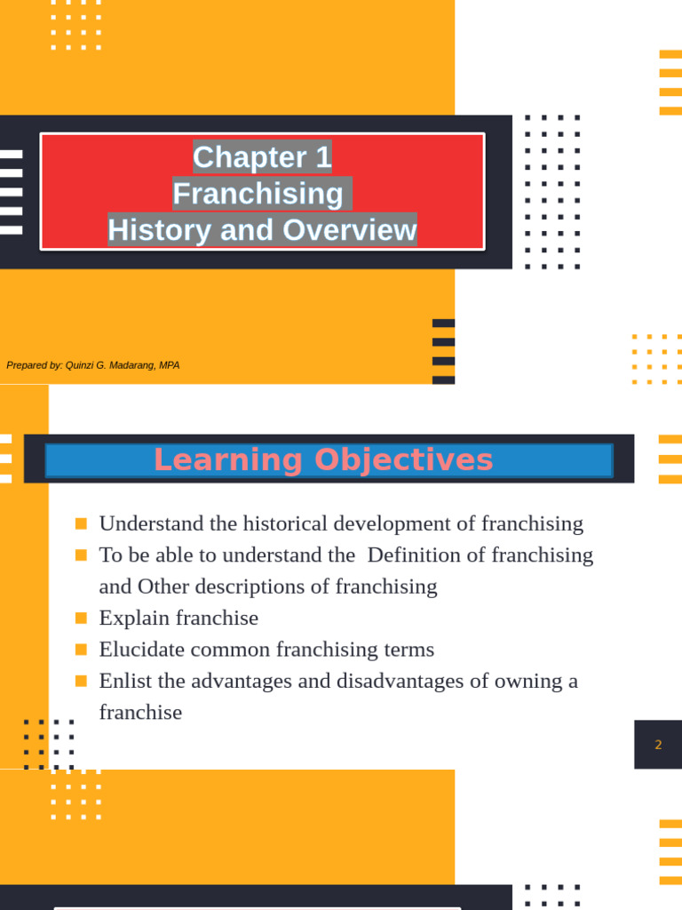 Chapter 1 Franchising History and Overview | PDF