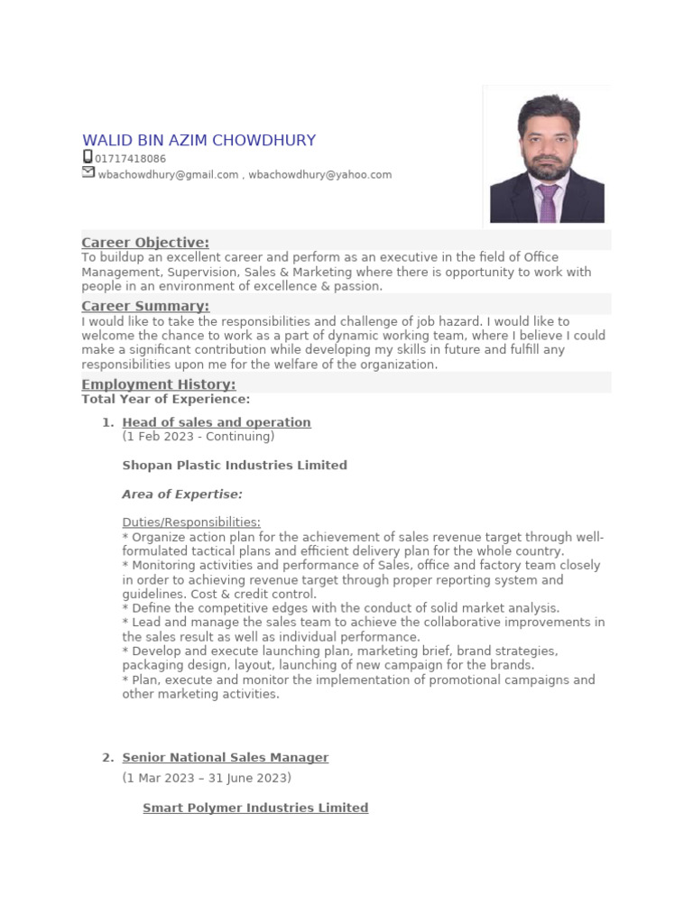WALID_BIN_AZIM_CHOWDHURY_CV | PDF