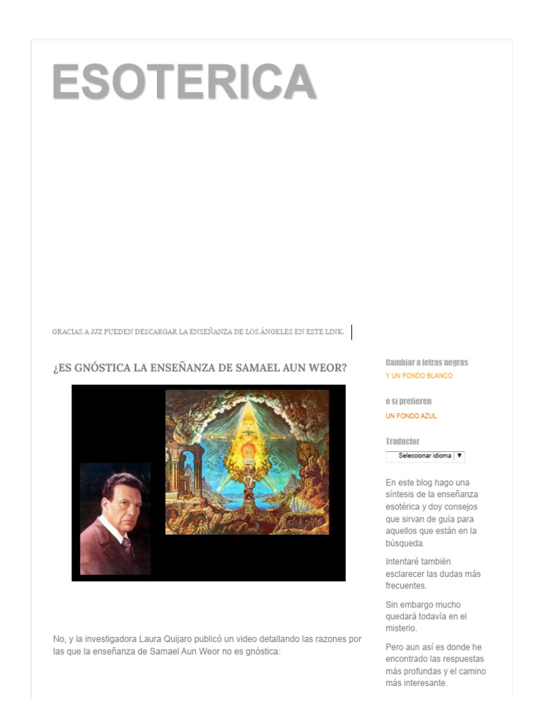 Esoterica - ¿Es Gnóstica La Enseñanza de Samael Aun Weor | PDF