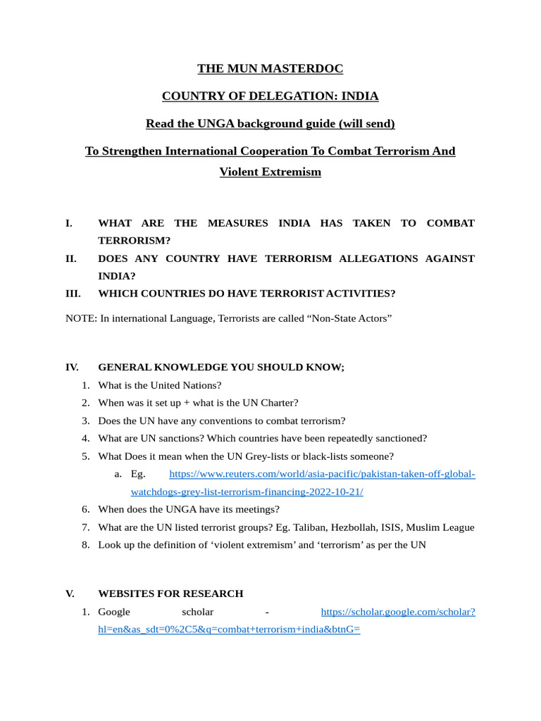 The Mun Masterdoc | PDF