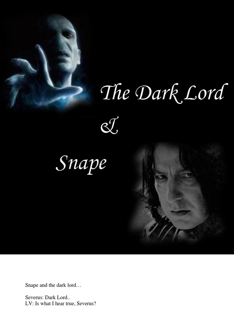 The Dark Lord &amp; Snape - Harry Potter Fanfiction | PDF | Contemporary ...