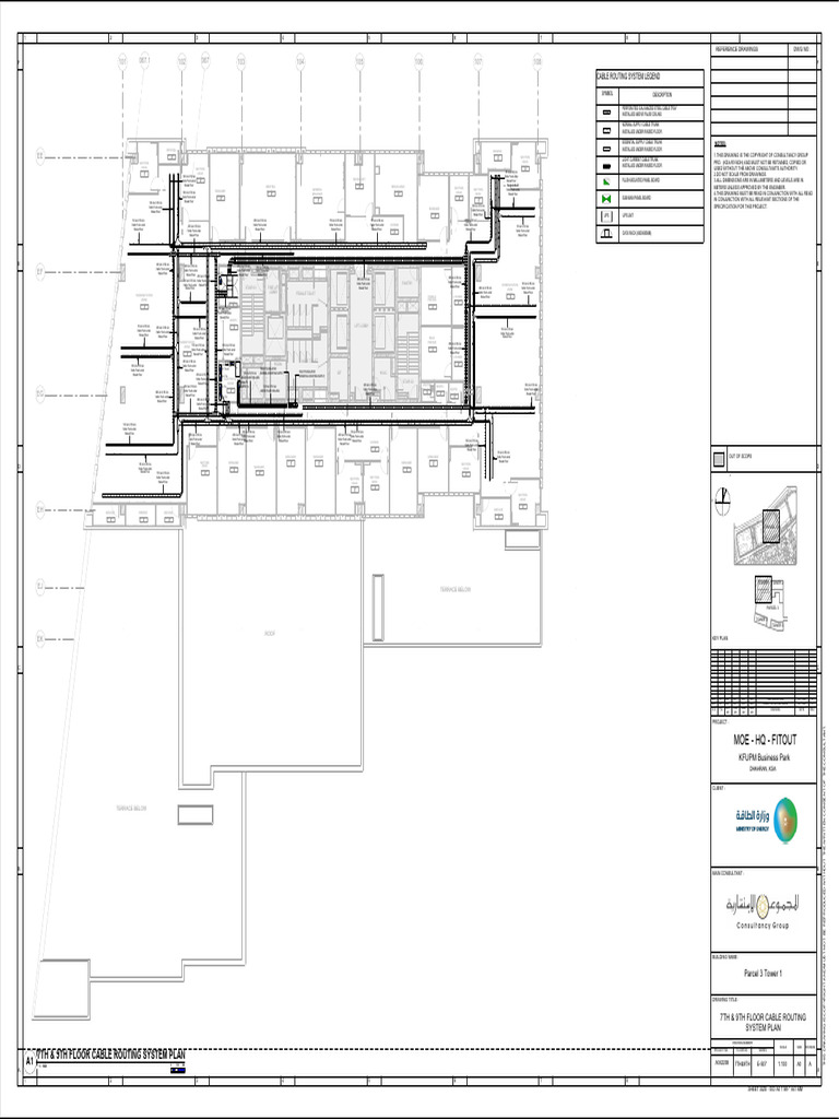 Moe - HQ - Fitout: 7Th & 9Th Floor Cable Routing System Plan | PDF