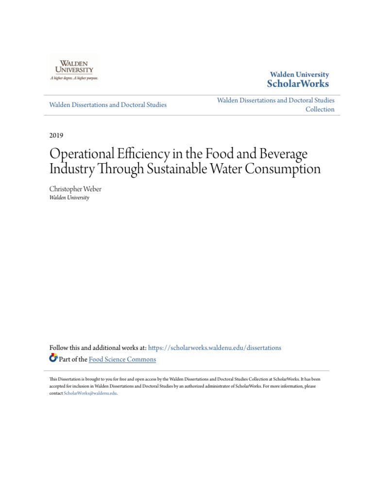 Operational Efficiency in The Food and Beverage Industry Through | PDF