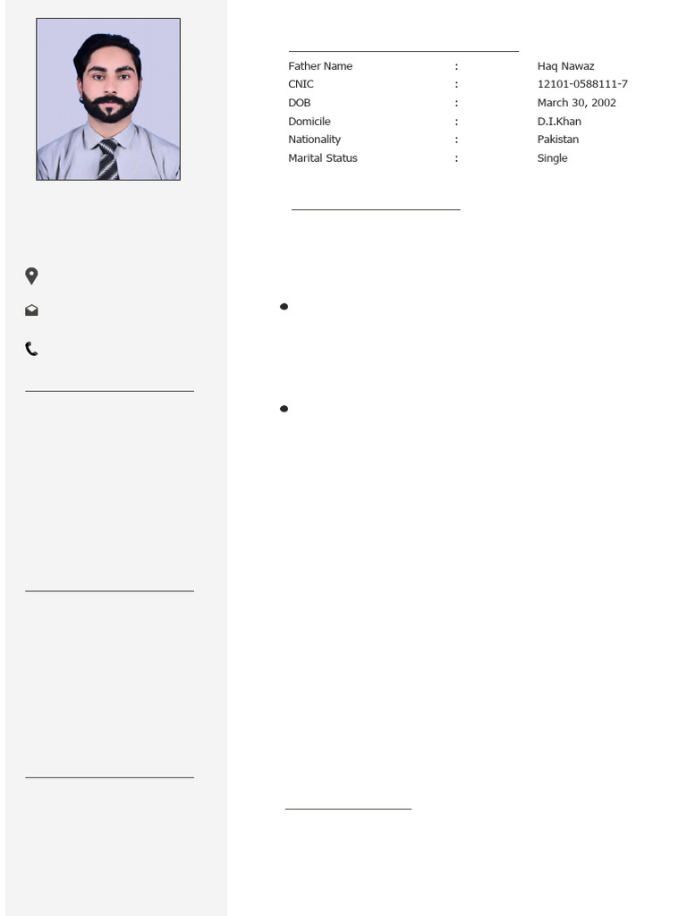 Waheed Nawaz Son of Haq Nawaz | PDF