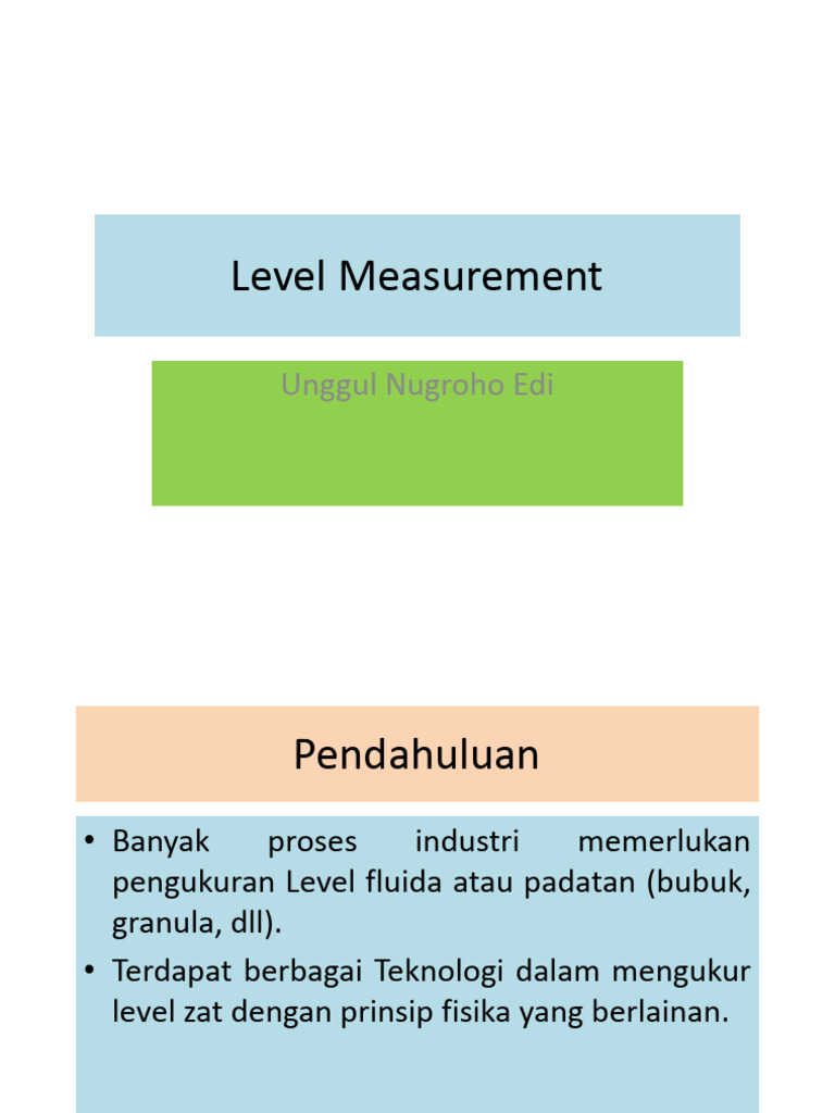 Microsoft PowerPoint - Level Measurement | PDF