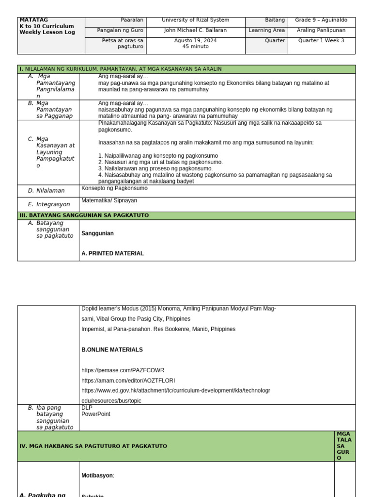 Lesson Plan | PDF