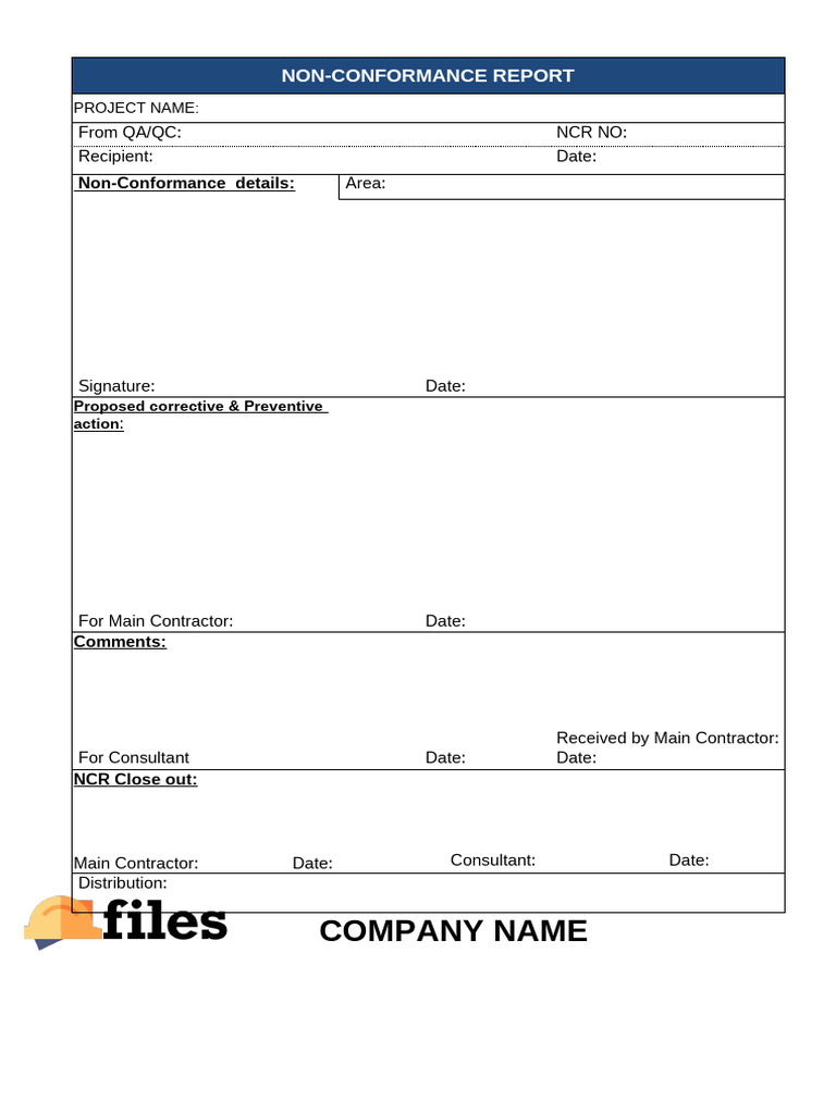 5 - Non Conformance Report | PDF